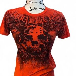 Vibrant Orange Graphic Tee